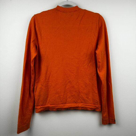 Falke Cashmere Sweater Jumper Long Sleeve Orange European Men's M Cozy Classic - Picture 4 of 12